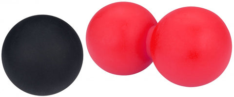Massageballen set 6,2 cm rood/zwart