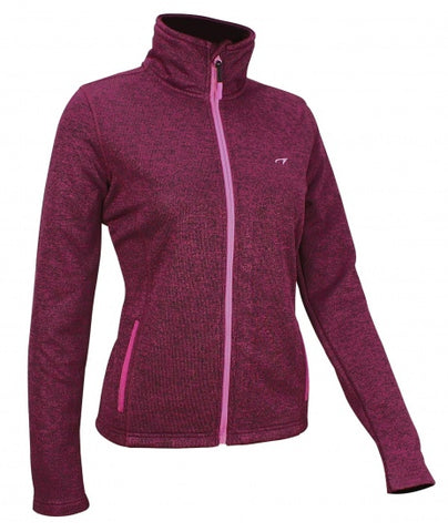 Outdoorjack Fleece Dames Paars Maat XXL (44)