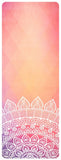 Suède yogamat met print 183 x 68 cm roze/oranje