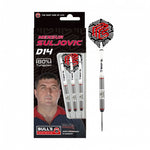 Dartpijlen mensur suljovic steeltip zwart/wit 22 gram
