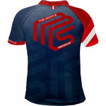 Dartshirt mensor suljovic blauw/rood heren maat m