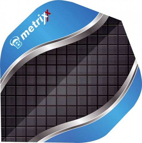 Metrixx flights a-standard flights zwart/blauw 6 stuks