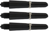 Nylon shafts 6-pack 28 mm x-short zwart 18 stuks