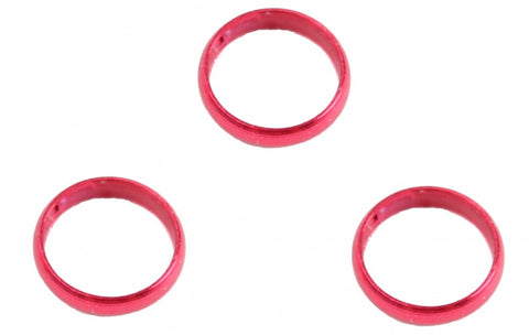 Shaft rings aluminium rood dikte 2 mm 3 stuks