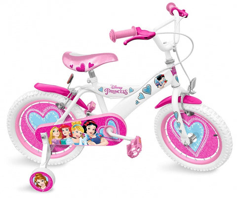 Princess 16 Inch 26 cm Meisjes Knijprem Wit/Roze