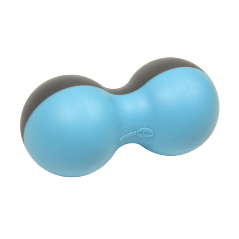massagebal Peanut 14 x 6,5 cm PVC blauw/grijs