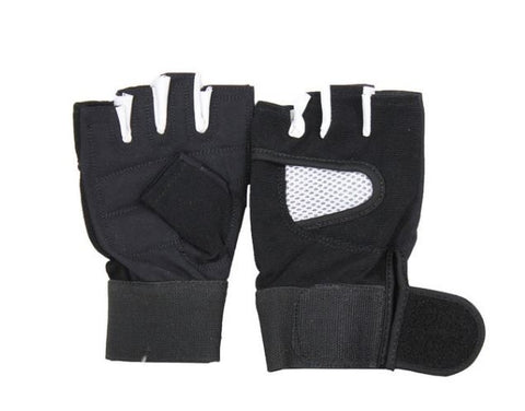 Fitness handschoen legend mesh zwart/wit maat s