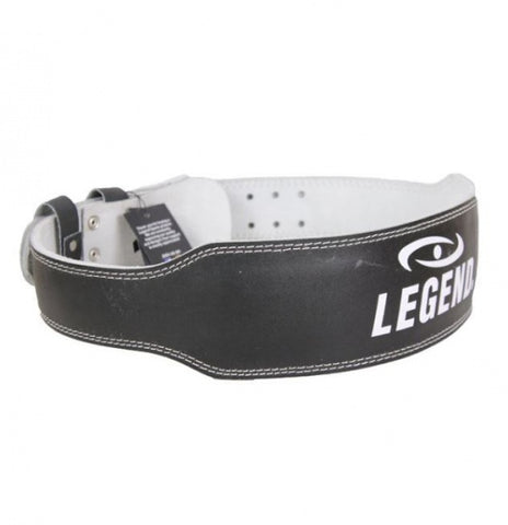 Fitness riem zwart leder legend maat XL