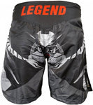 Kickboksshort spartan mma unisex grijs maat xl
