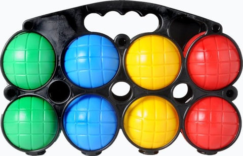 Jeu De Boules Set Plastic 8 Ballen Gekleurd