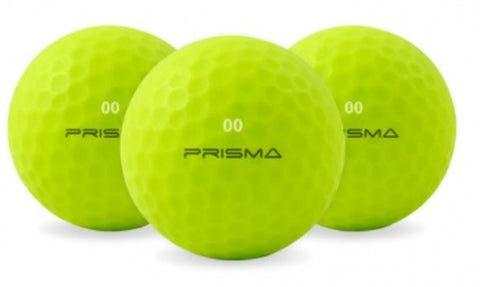 golfballen Prisma Flouro synthetisch lime 12 stuks