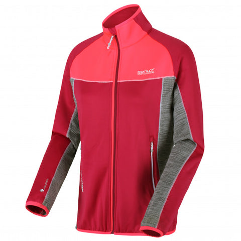 softshell jack Yare II dames neon roze/ cerise mt 38