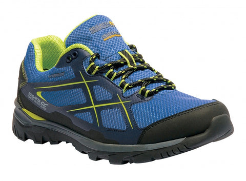 Wandelschoenen kota low heren blauw/lime maat 39