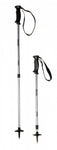 wandelstok 130 cm aluminium/polypropyleen zilver/zwart