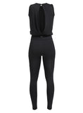 Jumpsuit flattering dames zwart maat xs