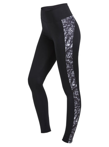 sportlegging Flattering Block dames Sketch zwart/grijs maat XXL