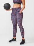Sportlegging flattering printed dames roze maat xl