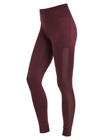 Sportlegging miko tights dames bordeaux maat m