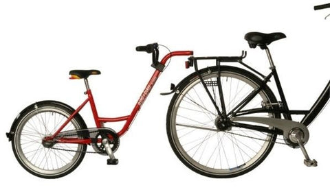 Aanhangfiets add+bike 20 inch junior 7v rood