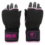 Combat gear binnenhandschoenen met bandage roze maat xxs