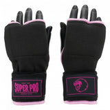Combat gear binnenhandschoenen met bandage roze maat xxs