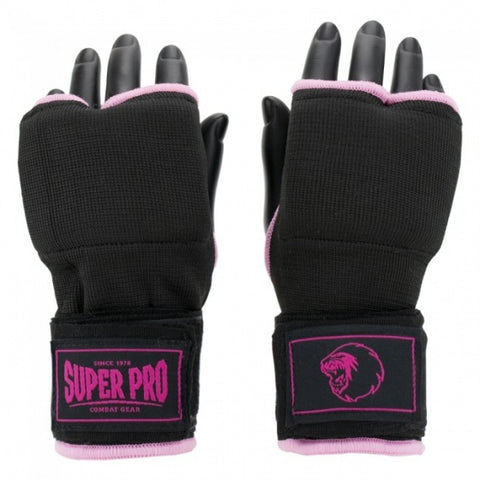 Combat gear binnenhandschoenen met bandage roze maat xxs
