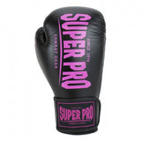 Combat gear champ bokshandschoenen zwart/roze mt 14oz