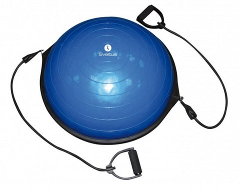 balanstrainer met weerstandsbanden blauw 63 cm