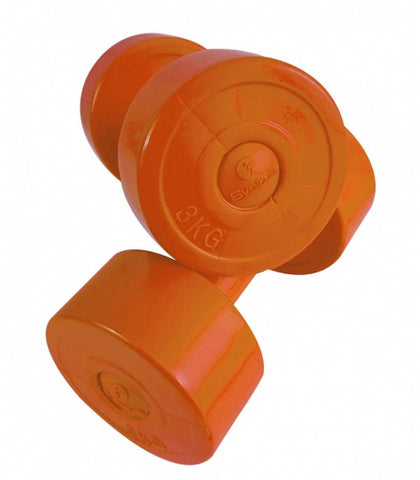 dumbbell cement 2 x 3 kg oranje