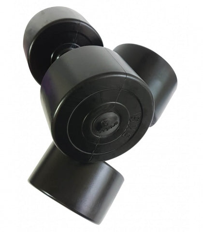 dumbbell cement 2 x 5 kg zwart