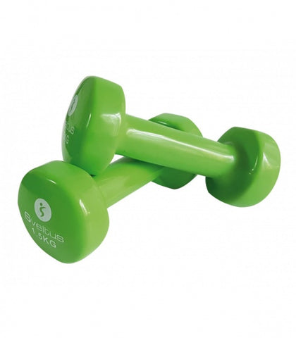 dumbbell epoxy 2 x 1,5 kg groen