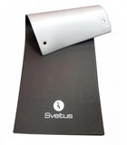 fitnessmat PVC grijs/zwart 140 x 60 cm