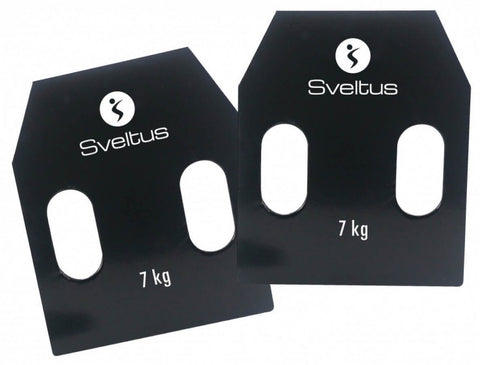 gewichten voor vest zwart staal 7 kilo 2 stuks
