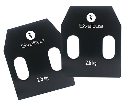 gewichten voor vest zwart staal 2,5 kilo 2 stuks