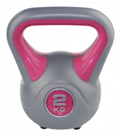 kettlebell fit roze/grijs 2 kg