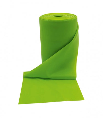 latex weerstandsband medium op rol 15 cm x 25 m groen