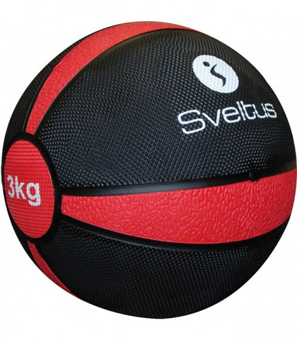 medicijnbal 3 kg zwart/rood