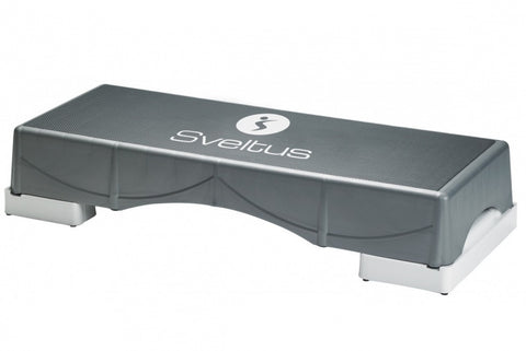 stepbank met voetstukken 98 x 38 x 19,5 cm grijs