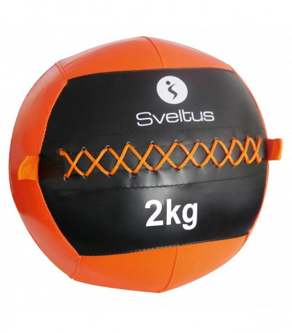wallball 2 kg zwart/oranje