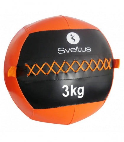 wallball 3 kg zwart/oranje