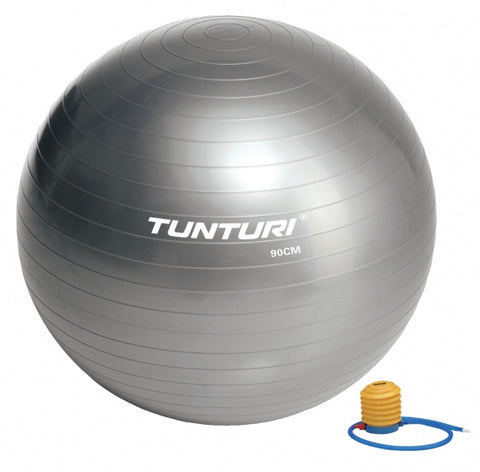 fitnessbal 90 cm zilver