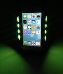 Smartphonehouder met led-verlichting zwart/geel