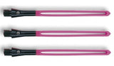 Slikstik shafts aluminium short zwart/roze 3 stuks