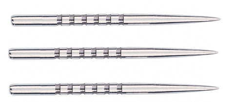 Steeltip dartpunten 40 mm 6 grooves zilver 3 stuks