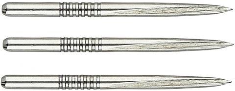 Volute steeltip dartpunten 36 mm 7 grooves zilver