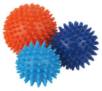 massageballen 6/7,5/9 cm oranje/blauw 3-delig