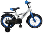 Thombike 14 inch 23,5 cm jongens terugtraprem wit/blauw
