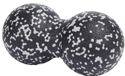 dubbele massageballen zwart/wit 16 cm