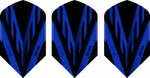 Flights pvc slim-cuts 100 micron blauw/zwart 3 stuks