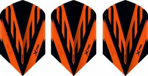 Flights pvc slim-cuts 100 micron oranje/zwart 3 stuks